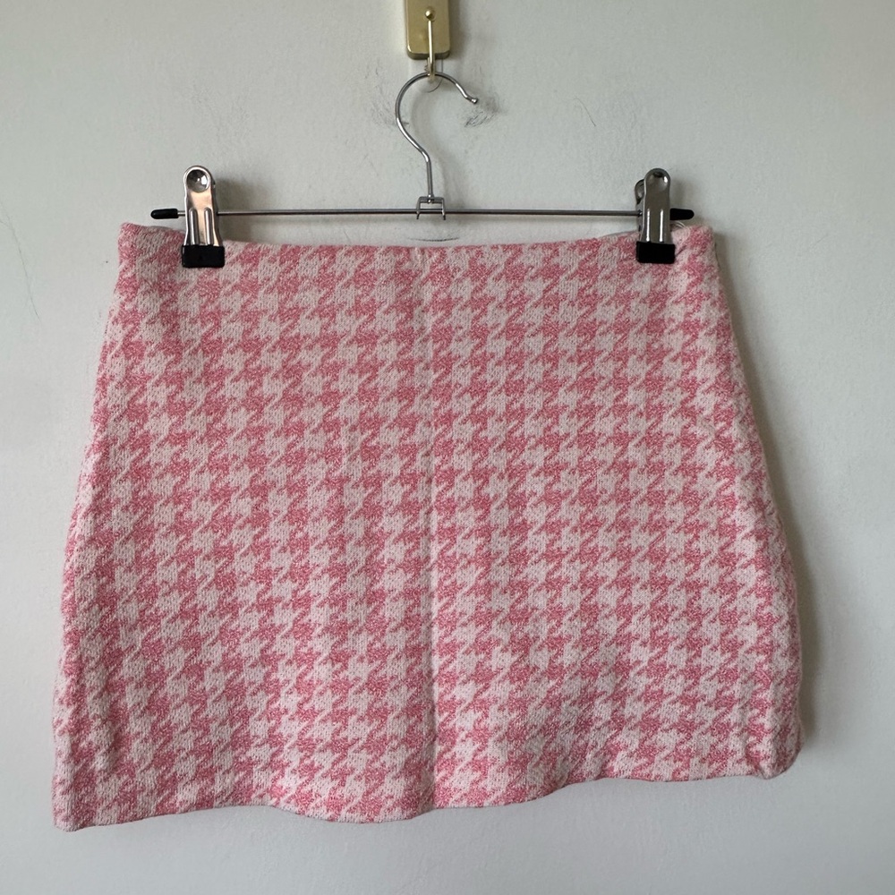 Zara pink houndstooth skirt set small - Picture 5 of 5